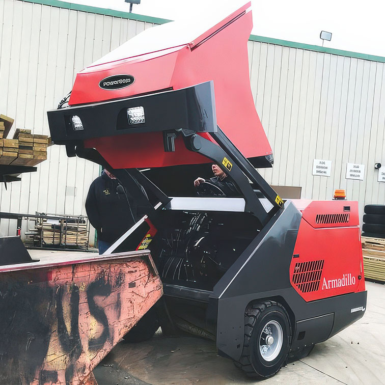 powerboss armadillo rider industrial sweeper