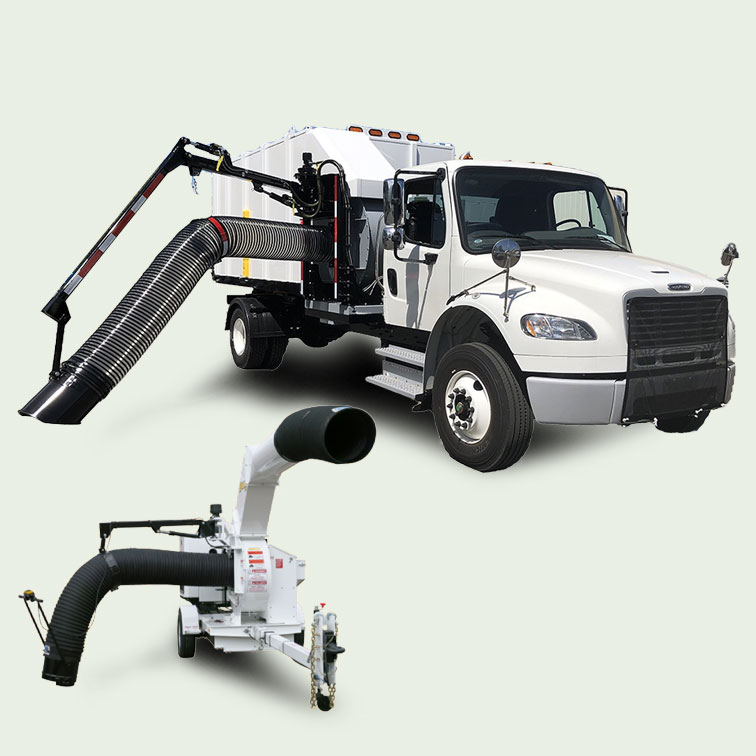 old dominion truck mounted system and leaf loader unit